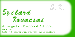 szilard kovacsai business card